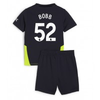 Camiseta Manchester City Oscar Bobb #52 Visitante Equipación para niños 2024-25 manga corta (+ pantalones cortos)